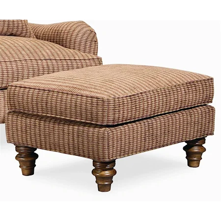 Ottoman with Turned Feet